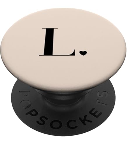 Teléfono Celular Pop Up Holder,Lindo Arco Iris Corazón Negro Letra A