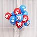 Astra Gourmet 24-Pack Red Blue Captain America Theme Balloons Superhero Balloons for Kids Birthday Party Favor Supplies Decorations - Large 12