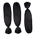 Aigemei 1pcs/lot Jumbo Braiding Hair African Collection Braids Crochet Bulk Braiding Hair Jumbo Braids Crochet Hair Extension(1b#,48inch,57g)