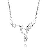 Generic SILVWHIS 925 Sterling Silver Hummingbird Necklace Hummingbird Gifts for Women, JN10642-S