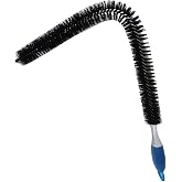 Girnfac Car Engine Cleaning Brush with Long Handle, Flexible Hard Bristle Auto Detailing Brushes Kit with Hanging Hole, Bendable Car Wash Brush for Radiator Dryer Vent/Refrigerator Coil (1PC)