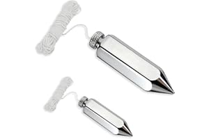 2 Pack Hexagon Plumb Bob,8 Ounce Alloy Steel Plumb Bob with 49 Ft String,Plumb Bob Tool Plumb Line Kit Suitable for Construct