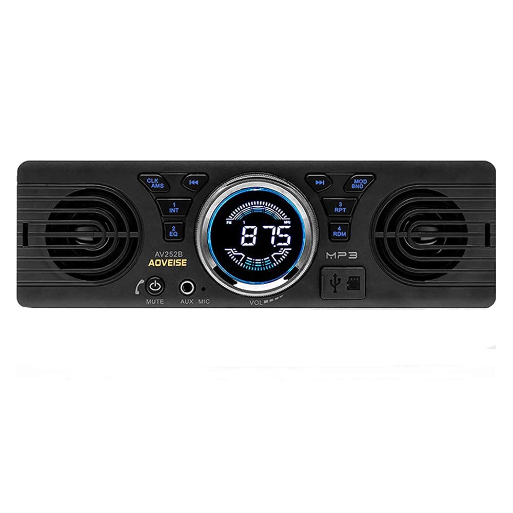 BOOMBOOST AV252 12V Car SD Card Car Radio Stereo MP3 Radio Built-in Speakers With Bluetooth Host Speakers