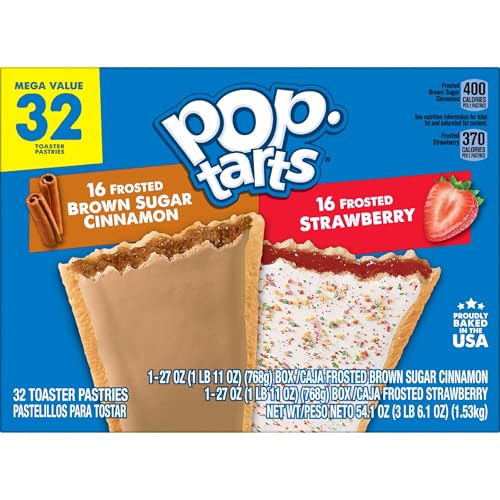 POP-TARTS TOASTER PASTRIES, BREAKFAST FOODS, KIDS SNACKS, VARIETY PACK, 54.1OZ BOX (32 COUNT)