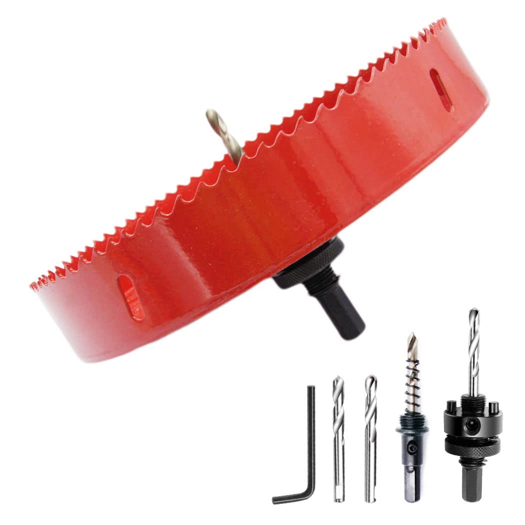 11.4 inch hole saw, LAIWEI 290mm hole cutter, with A2 heavy duty mandrel drill bit for drilling wood,aluminum profiles,drywall,PVC and other materials(11-5/32")
