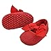 DZT1968® Baby Girl Soft Sole Bowknot Shoes Prewalker Sneakers (0~6 Months, Red)