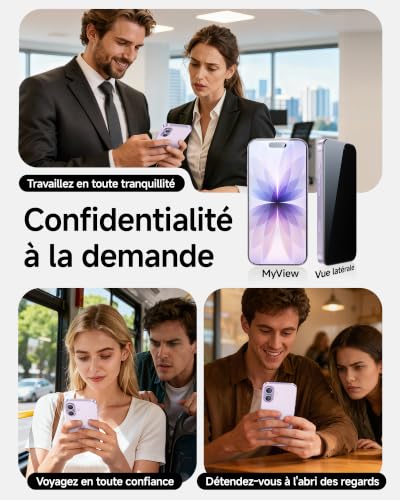 SMARTDEVIL 2 Pack Anti-Spy Screen Protector for iPhone 17, Bubble Free Installation, 9H Tempered Glass, Case Friendly, Exclusive Design SmartPull Box | Anti-Espion 28°, Verre Trempé 9H, Pose Sans Bulles, Anti-Éclats, Toucher Fluide, Face ID & Coque Compatibles, SmartPull Box