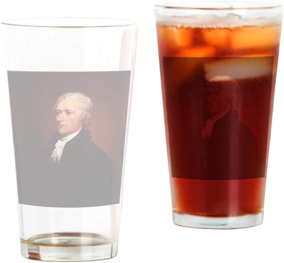 CafePress Alexander Hamilton Pint Glass Pint Glass, 16 oz. Drinking