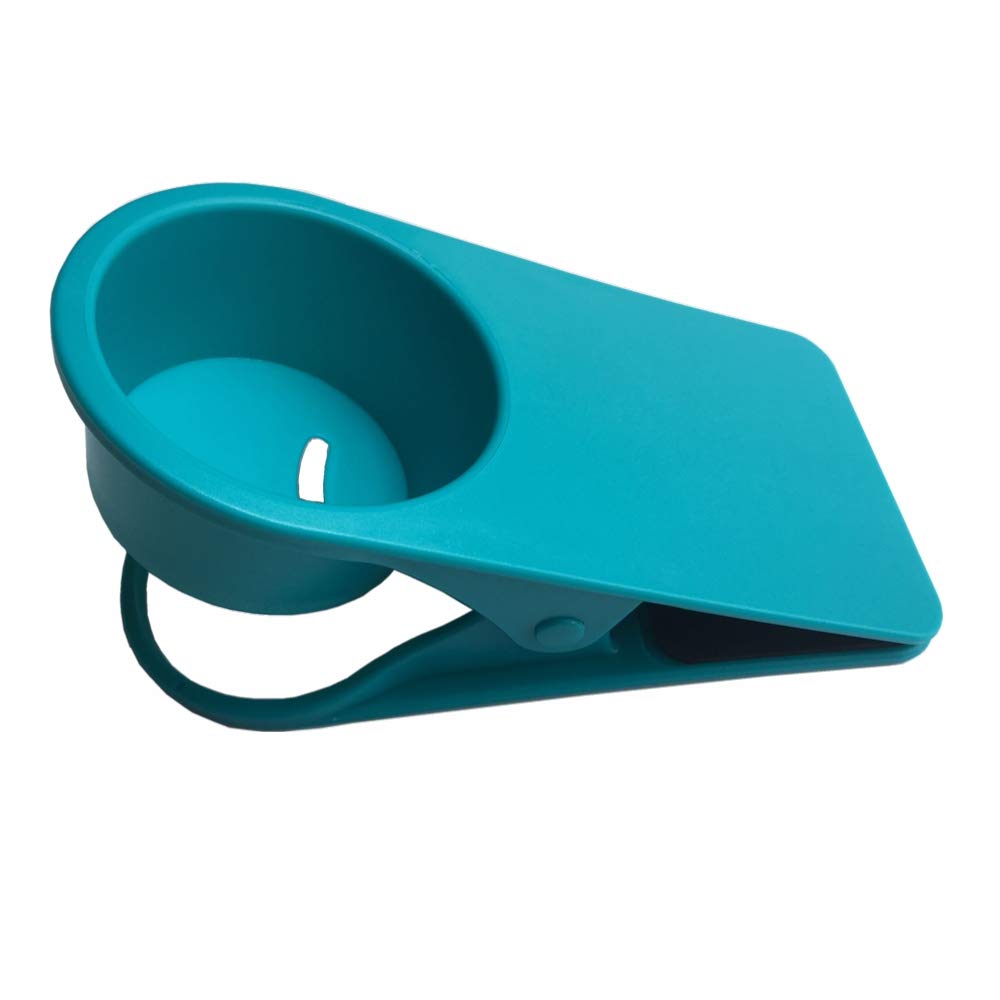Addfun®Drinking Cup Holder Clip,Colorful Movable Desk Side Storage Holder for Home Office Desk Use(Blue)