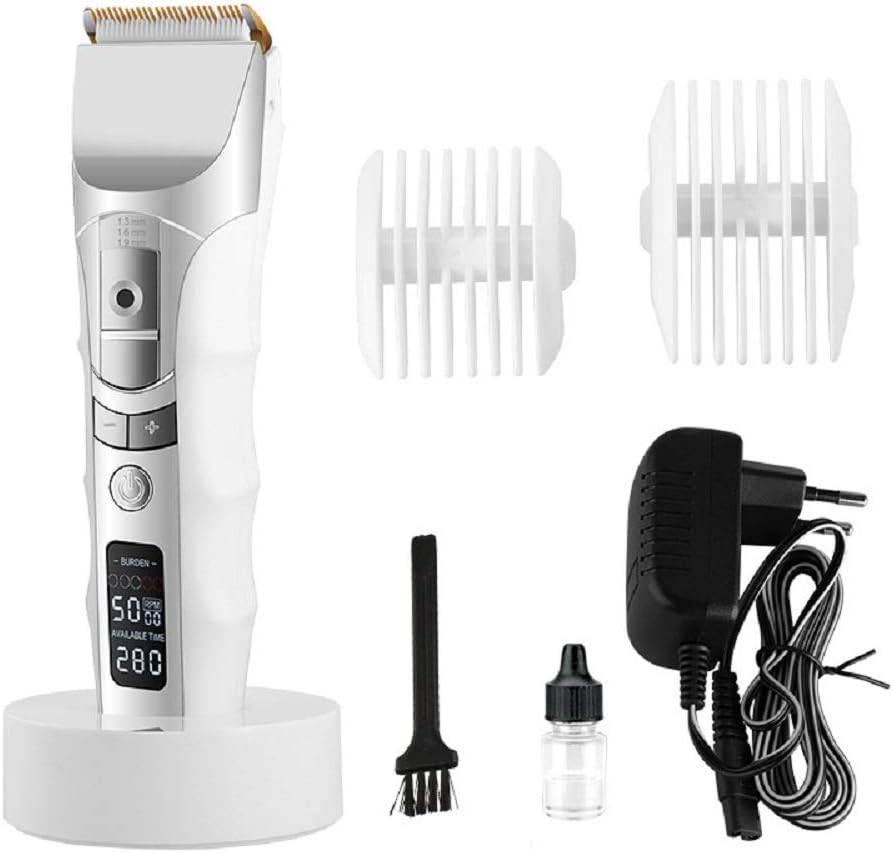 ANYIKE Hair Clippers Set for Men, LED Display, Titanium Ceramic Blade Haircut Kit with Charging Stand