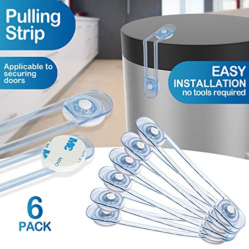 Baby Proofing Set, 23 PCS Upgrated Design Child Proof Cabinet Locks - 6 Double Protected Sliding Cabinet Locks, 10 Outlet Covers + 1 Key, 6 Child Proof Cabinet Locks - No Tools or Drilling Needed - Thumbnail 4