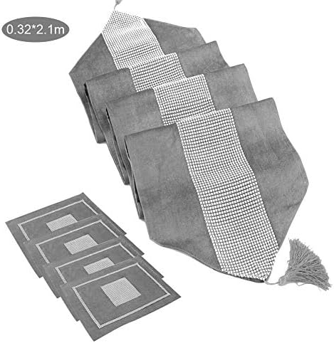 Table runner red Waterproof Vintage Pattern Modern Simple Table Cloth Househeld Wedding Party Table Decoration 32cm1.8m Table Runner Cloth (Color : Purple, Size : 32cm*2.1m)