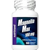 NutriStand Magnolia Max 100mg 60 Capsules - Even Ratio Honokiol and Magnolol for Calming, Relaxation, and a Good Mood.