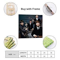 The Beatles Poster d’art sur toile et décoration murale Motif famille moderne 70 x 70 cm - Les Beatles, Paul McCartney, John Lennon, RIngo Starr, George Harrison The Beatles Poster d'art sur toile et décoration murale Motif famille moderne 70 x 70 cm – Image 2