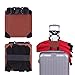 Luggage Straps for Suitcase Add a bag Belt tsa Approved Heavy Duty Adjustable Travel Attachment Accessory- Brown Genuine Leather