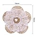 Pangda 15 Packs Handmade Burlap Lace Flowers Burlap Rose with Pearl for DIY Craft Making and Wedding Decorations