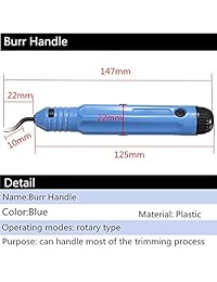 Rely2016   Rebabadora de mano NB1100, práctica y fácil de utilizar, flexible, cuchilla recortadora con 10pc BS1010 Hojas de raspador afinado, herramienta cortante