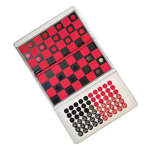 WE Games Magnetic Checkbook Checkers - Great for Travel