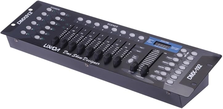 Dmx Controller Lixada Dmx 512 Console 192 Kanalen Uitrusting Voor Dj Disco Light Party Podium Verlichting Slaapkamer Woonkamer Badkamer Amazon Nl
