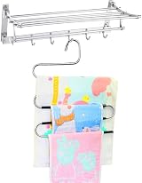 Skroad 3 Pack Trouser Hanger Space Saving S-Type Non-Slip Stainless Steel view 4
