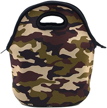 Luckiplus Neoprene Lunch Bag - Insulated Lunch Tote Bags Camouflage