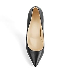 LISHAN Black Pumps for Women 4 Inch Heel,Sexy Black