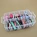 Rekukos 3-Tier Demountable Plastic Jewelry Box Organizer Storage Container with Adjustable Dividers 30（Large） Grids (Clear)