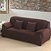 Bluecookies Stretch Arm Elastic Loveseat Slipcover, Chocolate