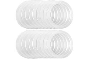 PRETYZOOM Food-Grade Silicone Jar Sealing Rings 40 Pack - Flexible Airtight Mason Jar Gaskets for Canning and Household Stora