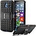 Nokia Lumia 640 XL Case, Evocel® Heavy Duty Armor Case with Stand For Nokia Lumia 640XL - Evocel® Retail Packaging, Black