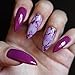 ECBASKET 500 PCS Long Stiletto False Nails Acrylic Nail Tips 10 Sizes Full Cover Fake Nails For DIY Nail Art (Natural)