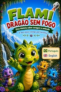Livro FLAMI DRAGÃO SEM FOGO: Livro infantil bilíngue Português-Inglês sobre coragem e amizade (Flami Bilingual Adventures)