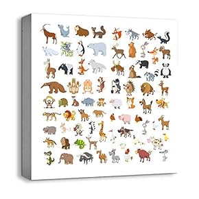 Cartoon Picture Home Artwork for Kids Bedroom Bathroom