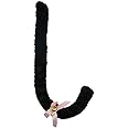 Ztl 27.5" Long Flexible Plush Cat Tail with Bowknot Bell Party Cosplay Accessories