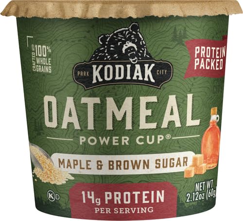 KODIAK INSTANT PROTEIN MAPLE & BROWN SUGAR OATMEAL IN A CUP, 2.12 OUNCE