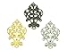 ALIMITOPIA Filigree Wrap Charm Pendant Connector,Metal Laminate Decoration Supplies for DIY Hairpin Headwear Earring Costume Jewelry Making(30pcs)