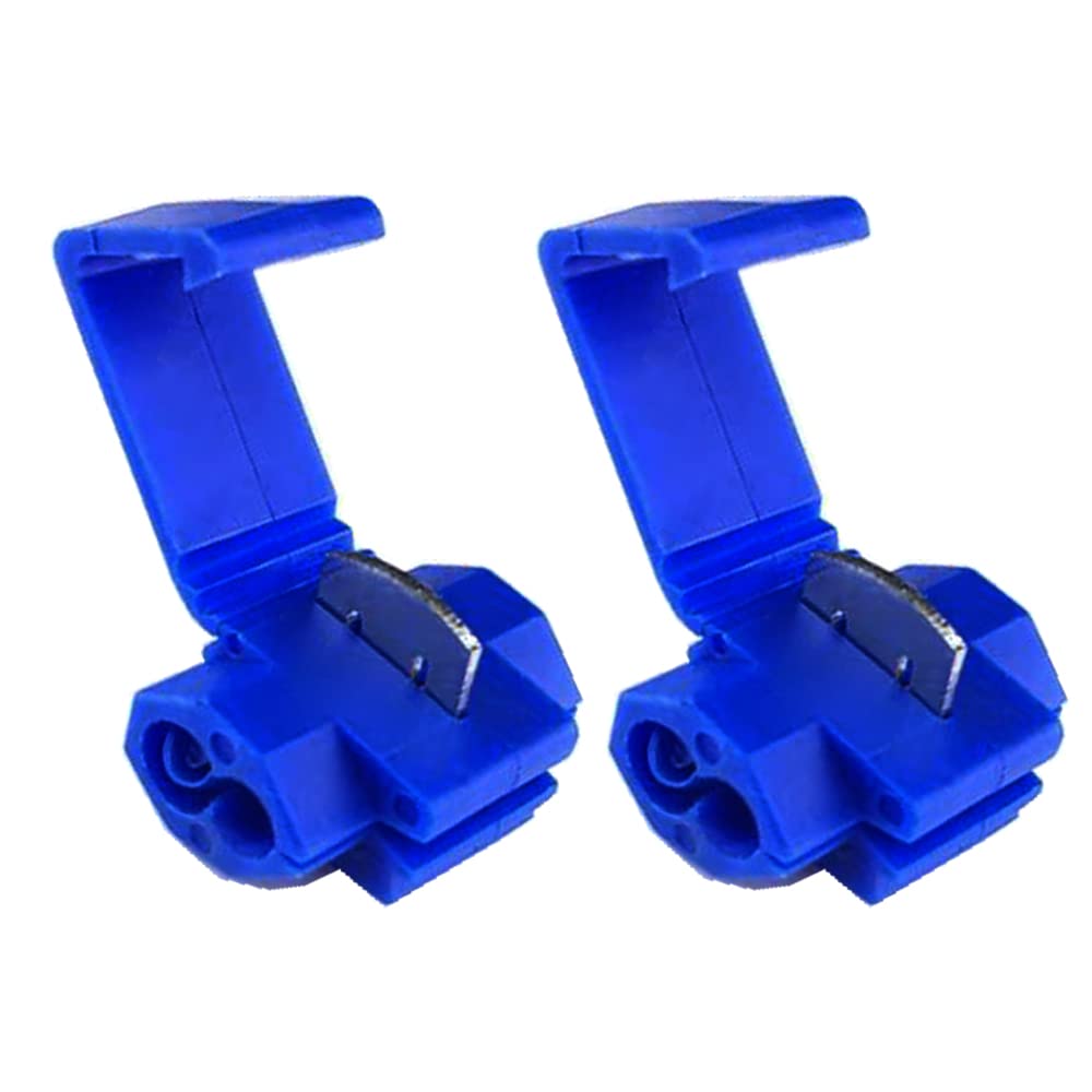 CEEYSEE 50Pcs Lock Wire Connector Terminal 18-14 AWG Solderless Quick Splice Wire Crimp Branch Electrical Connectors (UNJ2L)
