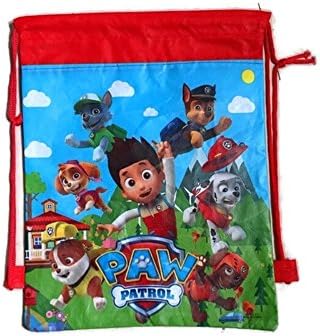 SKS Express Cartoon Drawstring Backpack Bag for Kids (Paw Patrol Red)