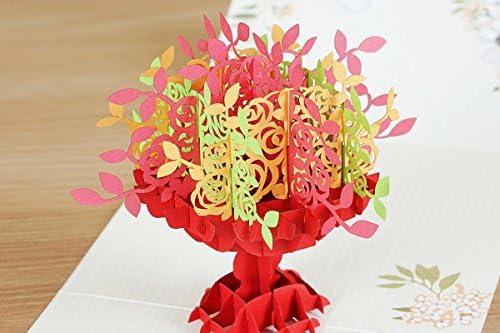 Floral Bouquet 3D Pop Up Card, Flower Bouquet Card, Spring Card, Summer Card, Birthday Card, Anniversary Card, Valentine's Day Card, Mother's Day Card