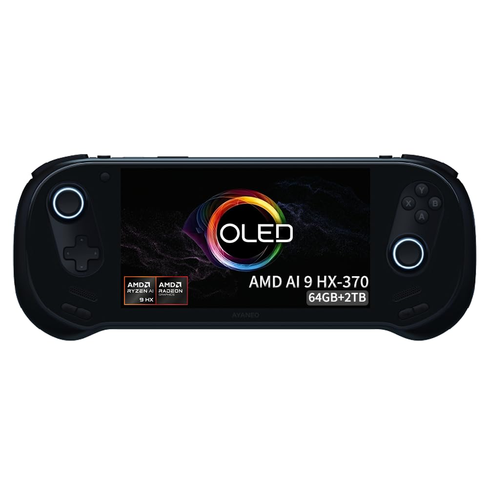AYANEO 3 [AMD AI 370-64GB+2TB] 7 Inches Modular Mini Handheld Win 11 PC AAA Game Console Gameplayer 1920X1080 Touchscreen Laptop Tablet PC Black