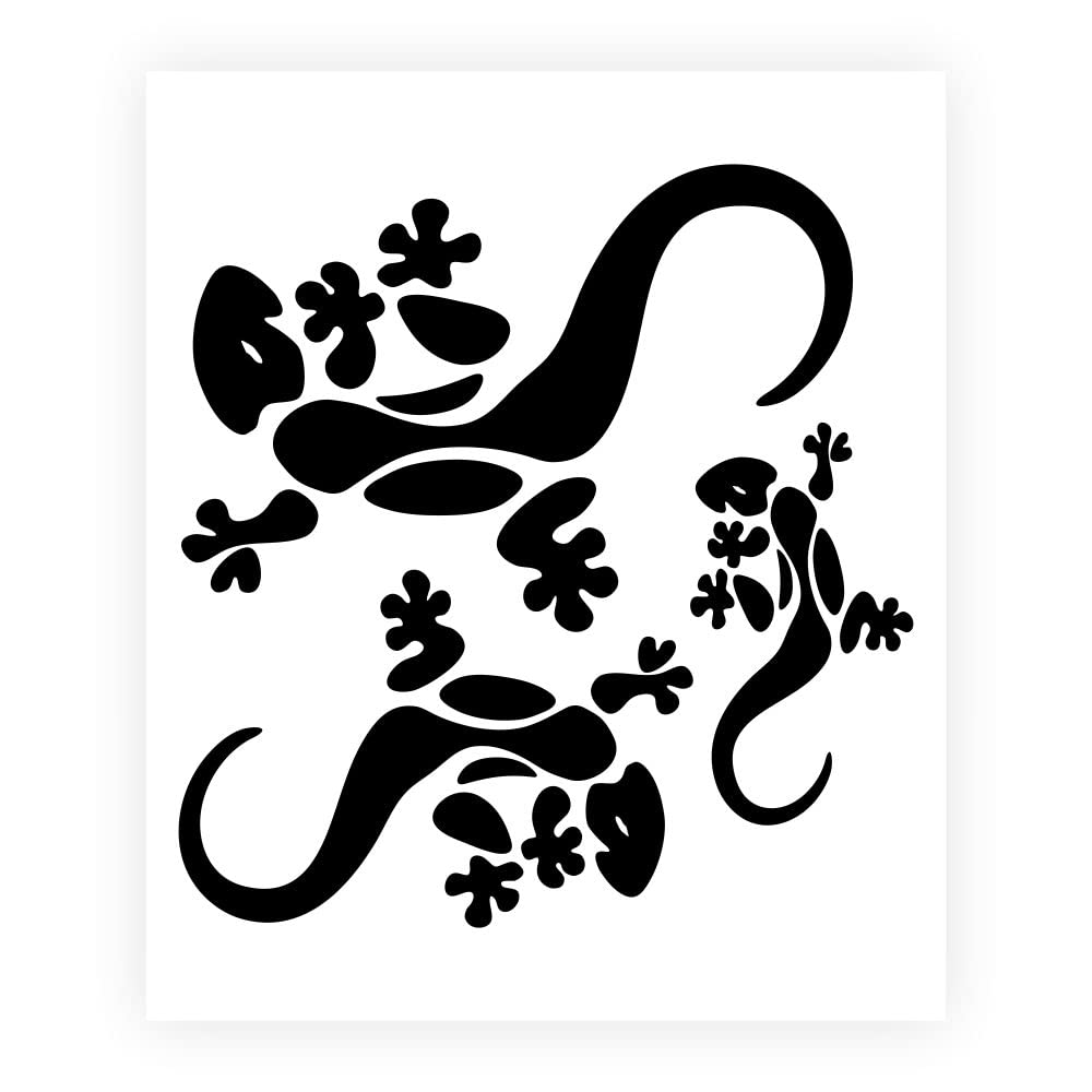 Quattroerre Supershaped Die-Cut Gecko for Car, Black, 14 x 16 cm