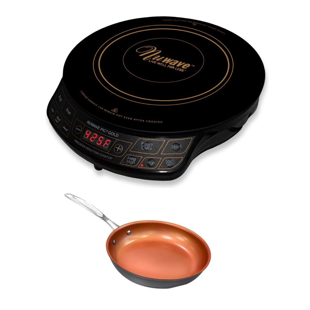 Nuwave Gold Precision Induction Cooktop w/ 9 Hard Anodized Fry Pan
