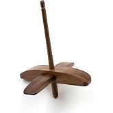 HAND U JOURNEY Turkish Drop Spindle, Black Walnut Wood | 5.7" Shaft for Center-Pull Yarn Balls; Great for Spinning Wool, Alpaca and Other Fibers by Hand.