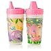 Evenflo Feeding Zoo Friends Insulated Sippy Cups for Baby and Toddlers - Pink, 10 Ounces (Pack of 2)