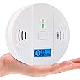 Carbon Monoxide Detector, Replaceable Battery-Operated Carbon Monoxide Alarm Detectors with Digital Display & LED Lights. CO Alarm Applicable to Home, Warehouse
