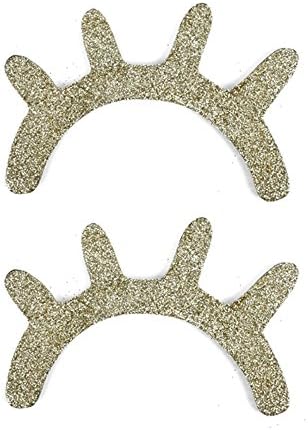 SHEbaking Wooden Eyelash Sleepy Eyes Wall Decoration For Nursery Baby Room Kids Bedroom Wall Art Hanging Sticker Baby Shower Gift,Five Colors Gold,Silver,White,Black,Pink(1 PAIR) (Gold)