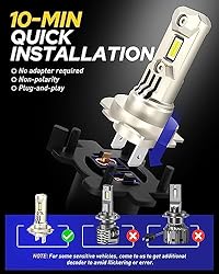 AUTOONE Upgraded H7 LED Bulb 6000K