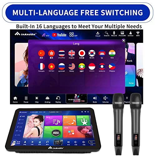 2023 New Inandon Karaoke Player,15.6 Inch Touch Screen Phone App