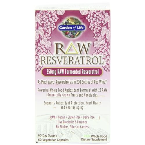 Garden of Life Raw Resveratrol Whole Food Antioxidant Formula, 60 Capsules image