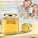 25Pack1.5oz Honey Jars,Mini Honey Jars With Dipper,Hexagon Glass Jar with Gold Lids,Glass Jar with Labels for Gifts,Wedding Favors,baby Favors and DIY Ideas